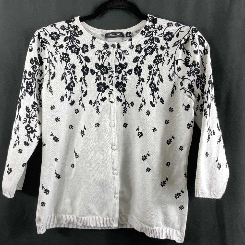 Black and white cardigan size Ladies Small